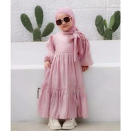 Arsyila Kids + Jilbab Baju Gamis Muslim Anak Usia dari 5-9 Tahun Dress