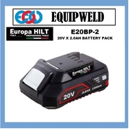 EUROPA HILT E20BP-2 20V X 2.0AH BATTERY PACK (E20AG EBL20AG E20HD EBL20ID EBL20IW E20IW-HT E20JS E20