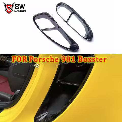 Carbon Fiber Side Vent Cover for Porsche Boxster Cayman 981 982 987 Rear Fender Air Intake Vent Scoo