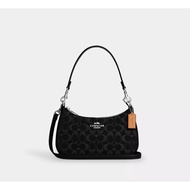 [READY STOCK MY] Teri Shoulder Bag In Signature Denim in Black (CDE43)