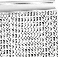 VerRich Dark Grey Chain Curtain Door Screen: 35.43" X 82.67" 90 * 210CM Aluminium Chain Screen for Indoor &amp; Outdoor Decoration