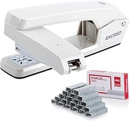 Deli/EZWORK Swing-Arm Swivel Stapler, 25 Sheets Capacity, 360 Degree Rotate Desk Staplers with 1000 