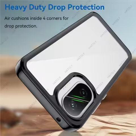 For Xiaomi Poco F7 5G Case Xiaomi Poco F7 Cover TPU Border Acrylic Backplane Protective Phone Cases 