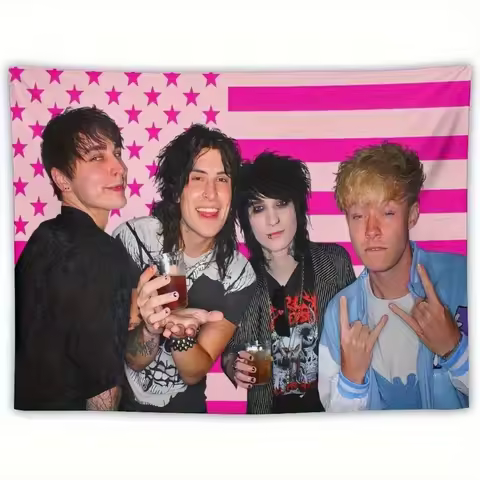 1pc Colby Stuff Jake Webber & Johnny Johannie Gilbert Birthday Decoration Punk Rock Themed Party Ban