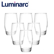 LUMINARC (Pack of 6) Salto Highball Tumbler Set Set of 6 35cl Glass Set Water/Juice Glass (350 ml G