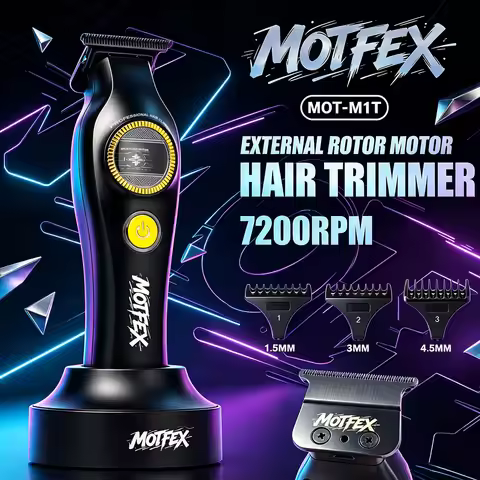 MOTFEX M1T External Rotor 7200RPM Brushless Motor hair Trimmer Professional Electric Hair Clipper DL