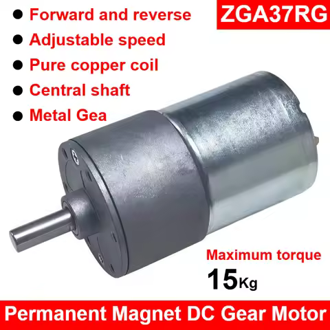 DC Motor 12V 24V ZGA37RG DC Gear Motor 2.5RPM/5RPM/10RPM/50RPM/100RPM/150RPM/200RPM/300RPM/550RPM/10
