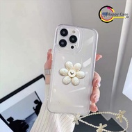 GC136 SOFTCASE CLEAR 3D WHITE FLOWER FOR REALME 3 5 5i 7i 8 8i 9 10 11 C11 C12 C15 C20 C21Y C25 C25Y