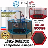 New Arrival🔥62-Inch(157CM) Kids Child Trampoline Indoor Outdoor Jumper Sports Jumperoo Exercise Jump