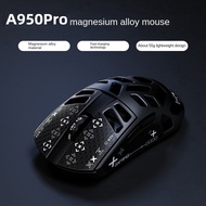 ♜DAREU A950 Pro Al-mg Three mode Gaming Mouse Wired Bluetooth Wireless PAW3395 Quick Charge Lig5[7[