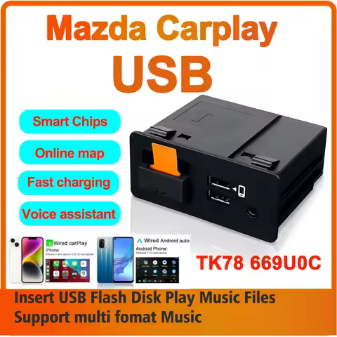 Upgrade P2 Apple CarPlay Android Auto USB Adapter Hub OEM Retrofit For Mazda 2 3 6 CX30 CX5 CX8 CX9 