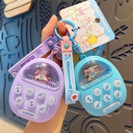 8.7 Sanrio Mini Game Console Handheld Whack-a-Mole Decompression Keychain Children's Toy Schoolbag K