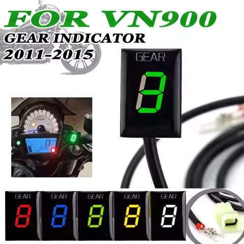 NEW For Kawasaki VN900 VN 900 2 011 2012 2013 2014 2015 Motorcycle Accessories LED 1-6 Gear Indicato