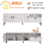 Qatella KOTKA 1.8M TV Cabinet 6 Feet TV Cabinet 6FT TV Rack TV Cupboard TV Console Table Meja TV Alm