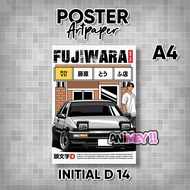 Initial D Poster Initial D JDM A4 Poster/