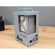 PETG premium 3D printed Pi NAS Case - Raspberry Pi 5 Case with 2–4 HDD/SSD hard drives - Modern desi