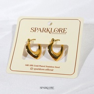 D3W Sparklore Nova Hoops 18k Gold Plated Titanium Waterproof Earrings - Nova Titanium Earrings