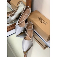 BRILLENOUS - IVY FLAT SHOES (Hak 1cm) | sepatu flat wanita dengan taki melintang dan tali yang memil