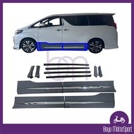 Toyota Alphard Vellfire AH30 ANH30 AGH30 2015-2023 Side Skirt Door Panel Modellista Bodykit Chrome G
