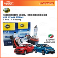 Perodua Bezza Year 2016 To 2020 Headlamp Low Beam & Foglamp Light Bulb Hella H11 Light Bulb (1 Pair)