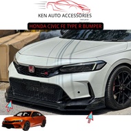 HONDA CIVIC FE 2022-2024 TYPE R FRONT BUMPER , TYPE R SPOONS FRONT BUMPER SKIRTING LIP FRONT DIFFUSE