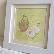 綠繡眼•草地 水彩原畫