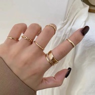 Kyujin Rings Set/Party Rings/Korean Rings Stacked 7pcs
