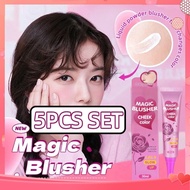 5pcs Set Lbls Magic Blusher Color Changing Liquid Blush Pink Tender Natural Pigment Durable Face Mak
