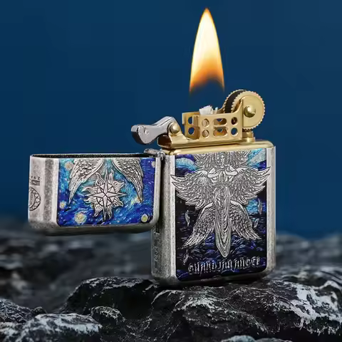 Zorro Z790 Antique Silver Etched Kerosine Lighter Creative Personality Windproof Cigarette Accessori