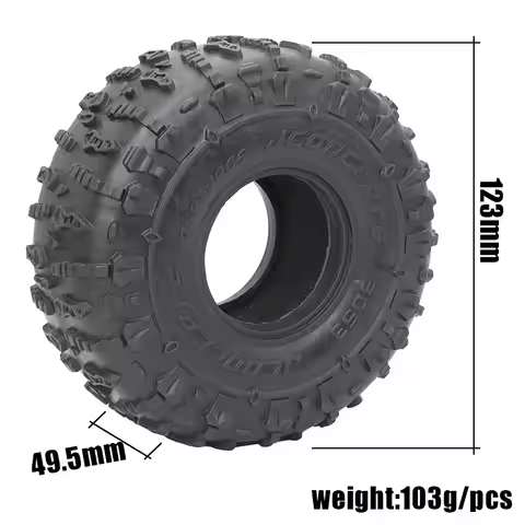 4pcs 1.9 Inch Jconcepts Rubber Tyre 1.9 Wheel Tires 123x49.5mm For 1/10 Rc Crawler Traxxas Trx4 Trx6
