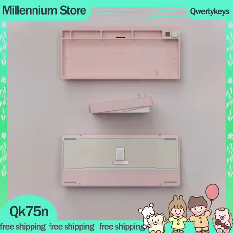 Qwertykeys Qk75n Mechanical Keyboard Kit 3Mode 2.4G Bluetooth Wireless Keyboard Kit Aluminium Fr4 Ke