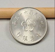 絕版硬幣--台灣1974年(民國63年)1元(壹圓) (Taiwan 1974 1 Dollar)