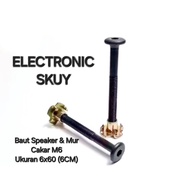 SPEAKER BOLT AND CLAW NUT M6 SIZE 6CM L KEY