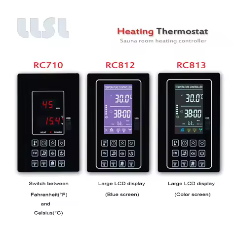 Sauna room temperature control regulator, 110V 220V 30A Sauna thermostat for controlling temperature