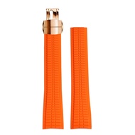 Arc Mouth Silicone Watch Strap Suitable for Baida Purley Aquanaut5167A/5164 Original Grenade Folding