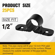 50 Pack 1/2 Inch Pipe Supports Suspension Clamp Pipe Clamps Pex Clamps for Pex, Copper, CPVC EIZC