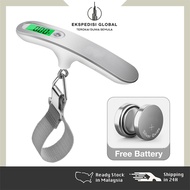 Digital Luggage Weight Scale 50kg/110lb Backlit LCD Display Handheld Weight Scale Travel bag Timbang