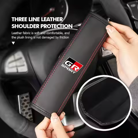 For Toyota Leather Car Seat Safety Belt Shoulder Protection Padding Sienna 4Runner Verso Fortuner Ve
