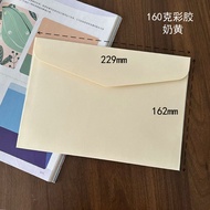 Customizable White Candy Pure Color Envelope No. 7 C5 Cowhide Western-Style Business Medium-Thick En