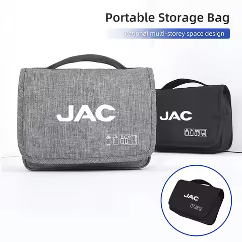 Car LOGO Portable Toiletry Washbag Waterproof Travel Women Cosmetic Storage Bag For JAC Refine J3 J4