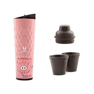 Vaya Drynk 3 in 1 Stainless Steel Water Bottle (Tumbler+Sipper+Gulper) with 2 Cups 600 ml