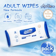 【NEW】ANDLOVE  Adult Wipes 40pcs/Pack  Gentle Clean No Alcohol Adult Wet Wipes