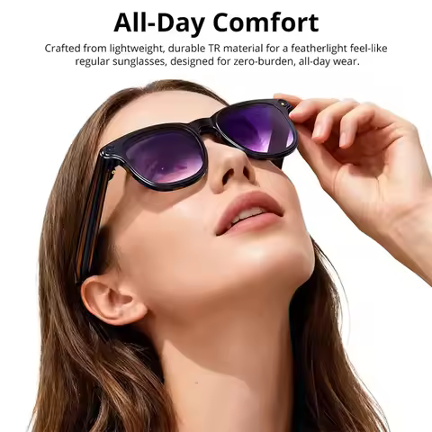 Smart Glasses 8MP HD Camera Photo Video Shooting 1200P Anti Shake Pro Imaging Bluetooth Calling AI V