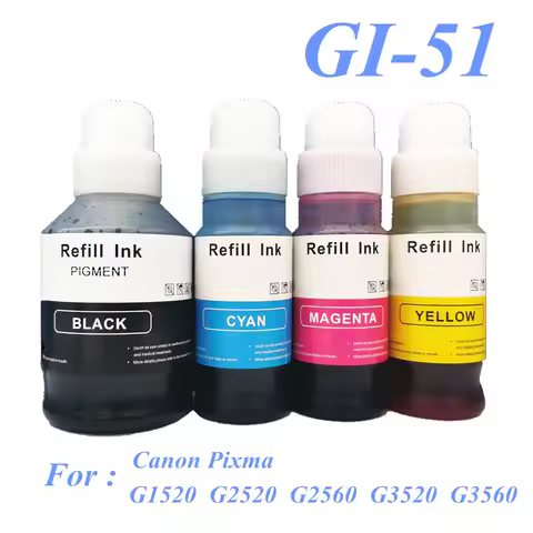 SKY Quality Premium Ink For GI51 GI-51 For Canon Pixma G1520 G2520 G2560 G3520 G3560 Printer