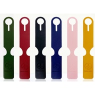 Travel Leather Luggage Tags Set of 3 - Durable Suitcase Name Tags with Privacy Cover for Bags & Trav