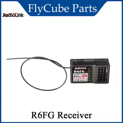Radiolink RC Receiver R6FG 6 Channel 2.4G HV Servo RX with Gyro for RC Car Boat RC8X/RC6GS/RC4GS/T8F