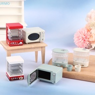 JRMO 1:12 Dollhouse Miniature Micro-wave Oven Bread Cabinet Steam Box Household Electric Model Decor Toy Doll House Accessories HOT