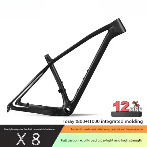 X8 Hardtail MTB Frame 29 Inch Lightweight Toray Carbon Fiber Original Material for Off Road Biking