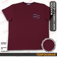 Plus Size TShirt Round Neck Cotton Design Npo Men 03 Color Maroon code TSNPO03MAR