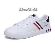 Men's White Sneakers  Low Top Man Shoes Size 46 47 48 Fashion School Casual Shoes Kasut Lelaki Size 